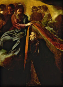 The Virgin appearing to St Ildephonsus and giving him a robe