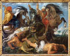 Hippopotamus and Crocodile Hunt