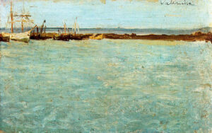 View of the port of Valencia