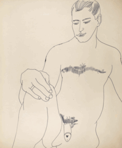 Seated Male Nude
