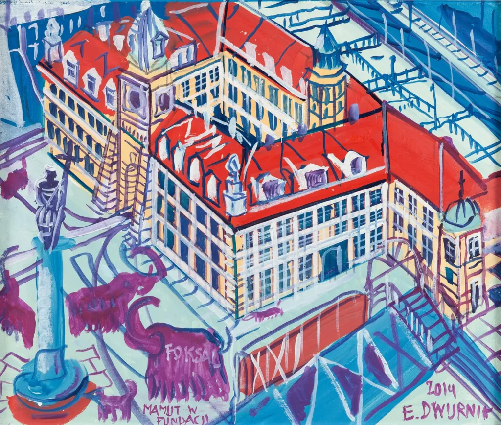Edward Dwurnik - Mamuty w Fundacji Foksal, 2014 - Obraz olejny